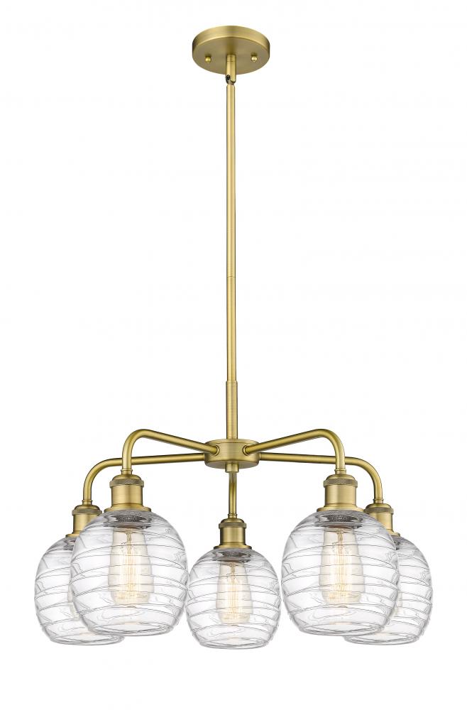 Belfast - 5 Light - 24 inch - Brushed Brass - Chandelier