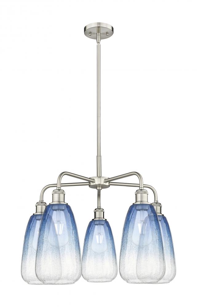 Brookhaven Almond - 5 Light - 25 inch - Satin Nickel - Stem hung - Chandelier