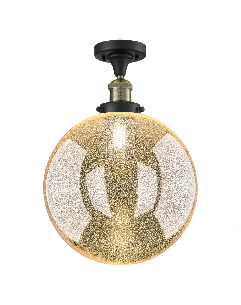 Beacon - 1 Light - 12 inch - Black Antique Brass - Semi-Flush Mount