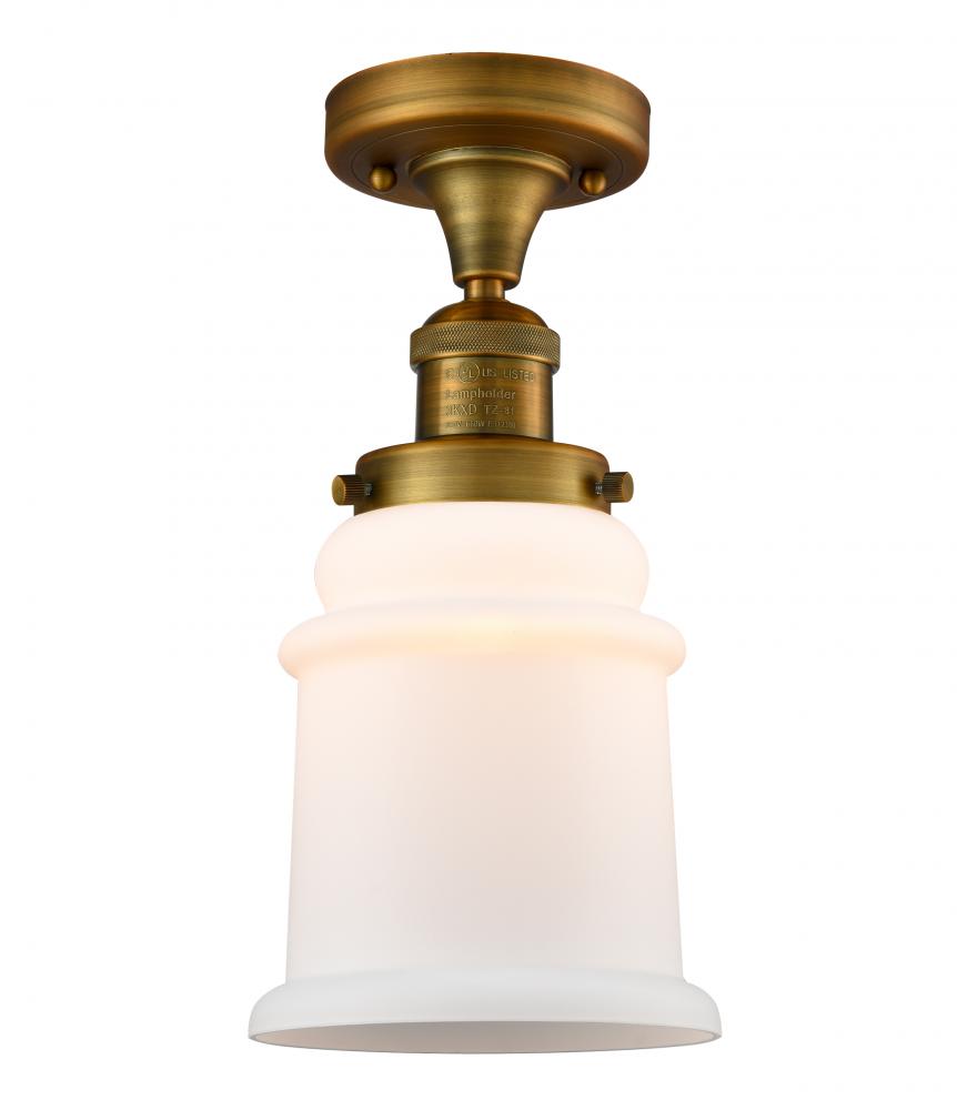Canton - 1 Light - 6 inch - Brushed Brass - Semi-Flush Mount