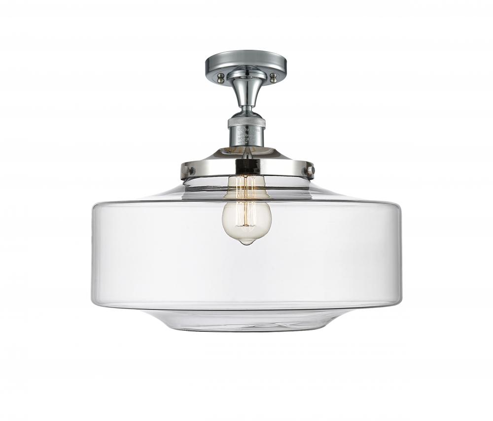 Bridgeton - 1 Light - 16 inch - Polished Chrome - Semi-Flush Mount