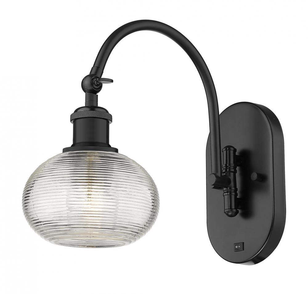 Ithaca - 1 Light - 6 inch - Matte Black - Adjustable Swing Arm