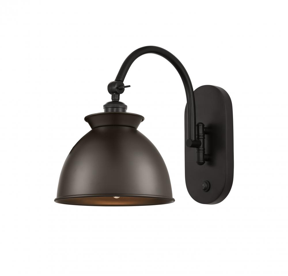 Adirondack - 1 Light - 8 inch - Oil Rubbed Bronze - Adjustable Swing Arm