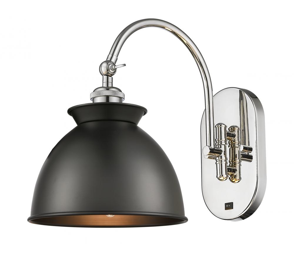 Adirondack - 1 Light - 8 inch - Polished Nickel - Adjustable Swing Arm