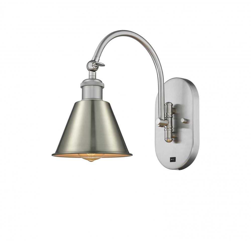 Smithfield - 1 Light - 7 inch - Brushed Satin Nickel - Adjustable Swing Arm