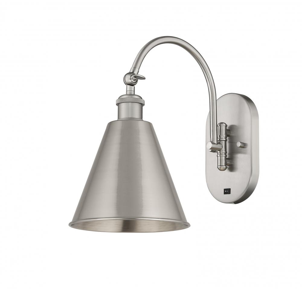 Berkshire - 1 Light - 8 inch - Brushed Satin Nickel - Adjustable Swing Arm