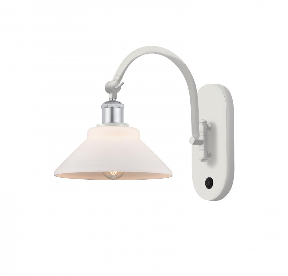 Orwell - 1 Light - 8 inch - White Polished Chrome - Adjustable Swing Arm
