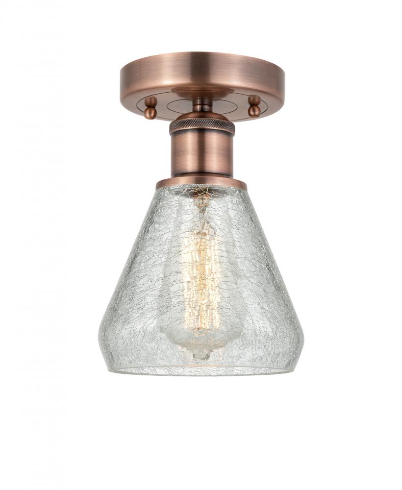 Conesus - 1 Light - 6 inch - Antique Copper - Semi-Flush Mount