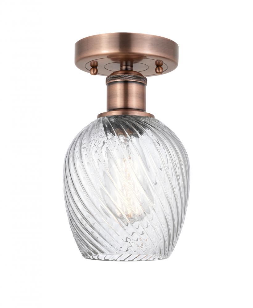 Salina - 1 Light - 6 inch - Antique Copper - Semi-Flush Mount