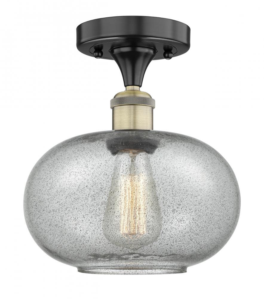 Gorham - 1 Light - 10 inch - Black Antique Brass - Semi-Flush Mount
