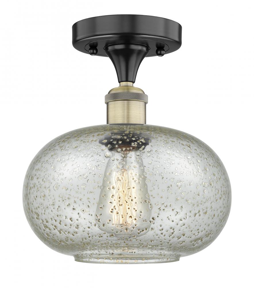 Gorham - 1 Light - 10 inch - Black Antique Brass - Semi-Flush Mount