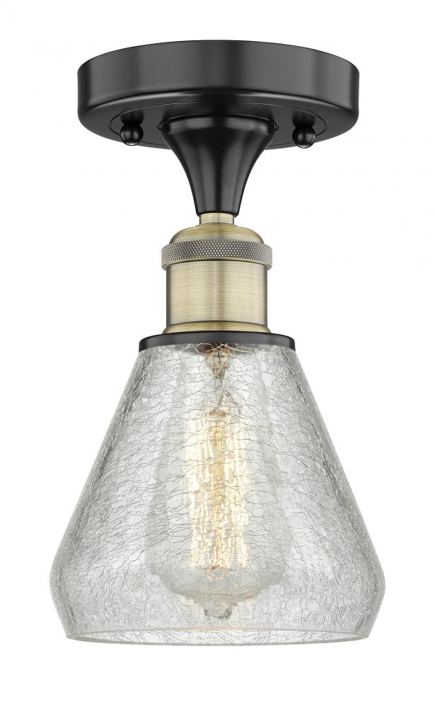 Conesus - 1 Light - 6 inch - Black Antique Brass - Semi-Flush Mount