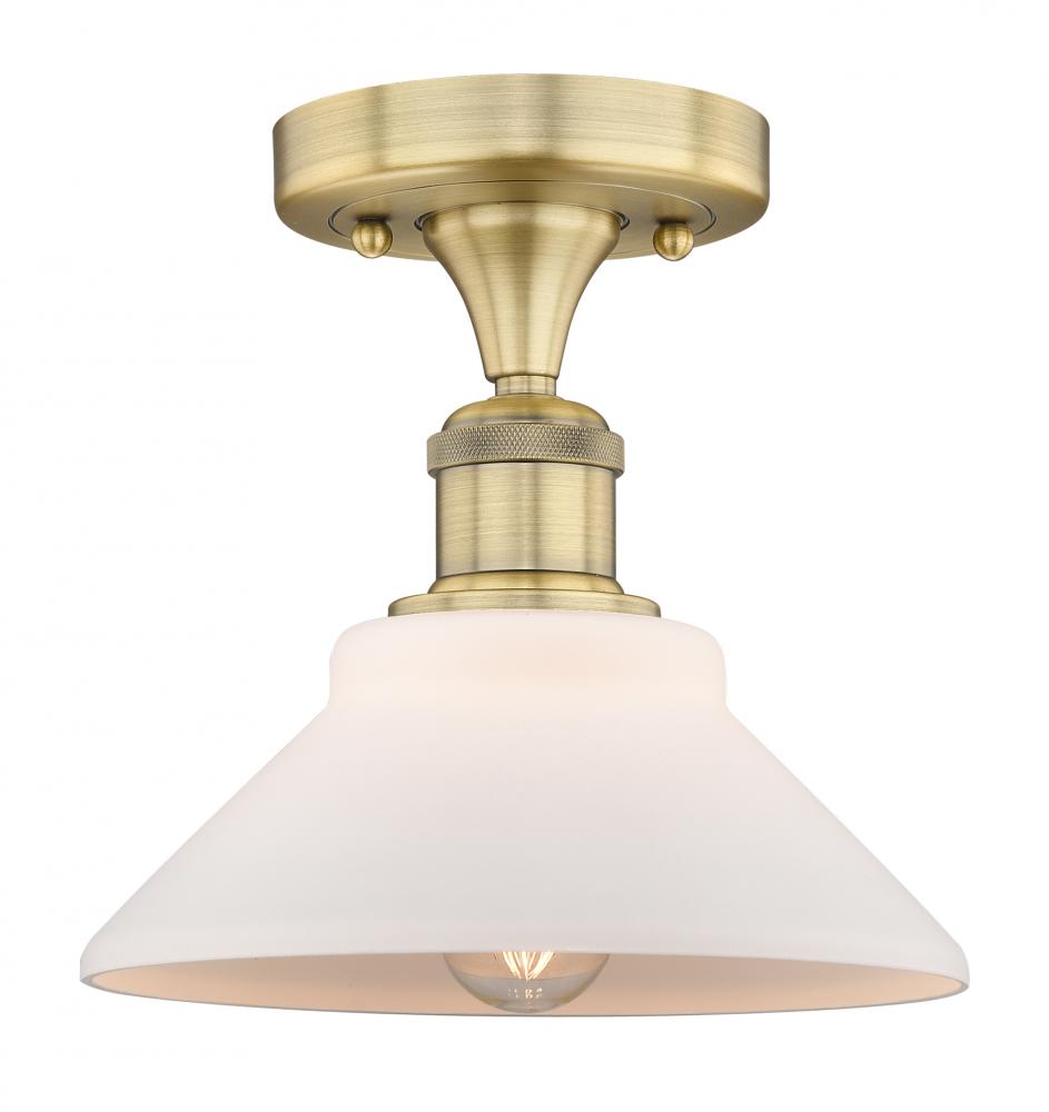 Orwell - 1 Light - 8 inch - Brushed Brass - Semi-Flush Mount