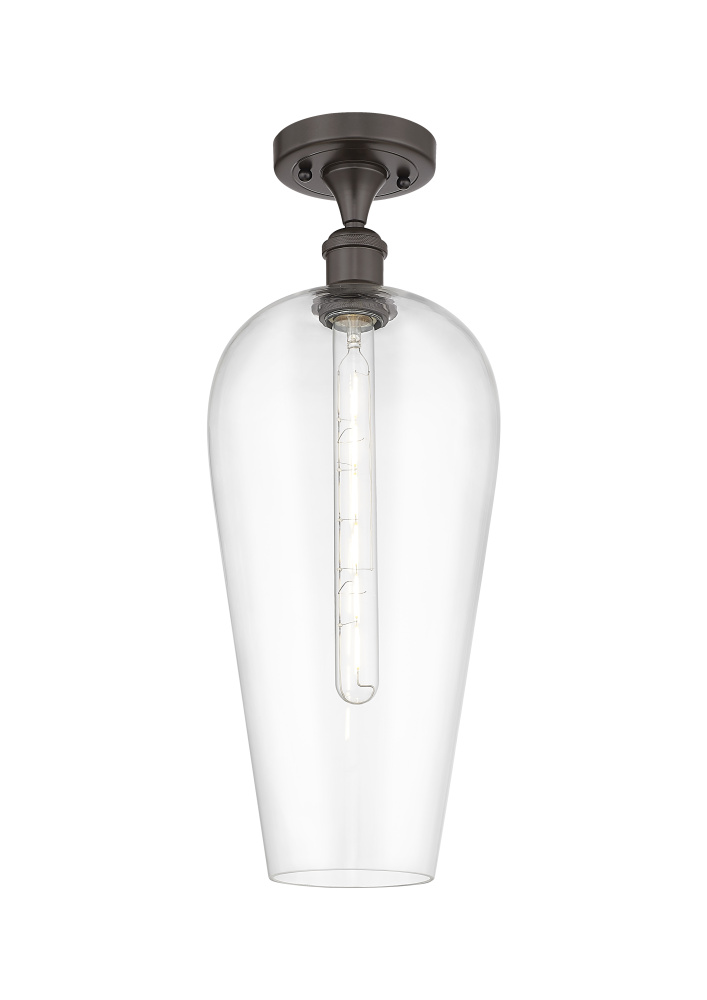 Chelsea - 1 Light - 8 inch - Oil Rubbed Bronze - Semi-Flush Mount