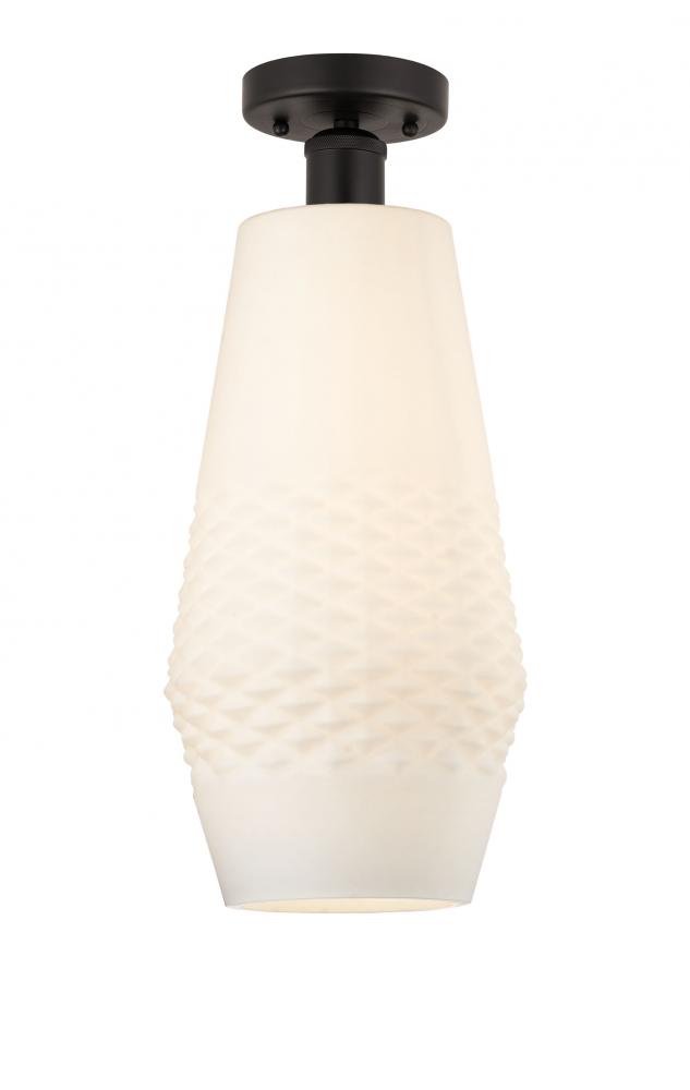 Windham - 1 Light - 7 inch - Oil Rubbed Bronze - Semi-Flush Mount