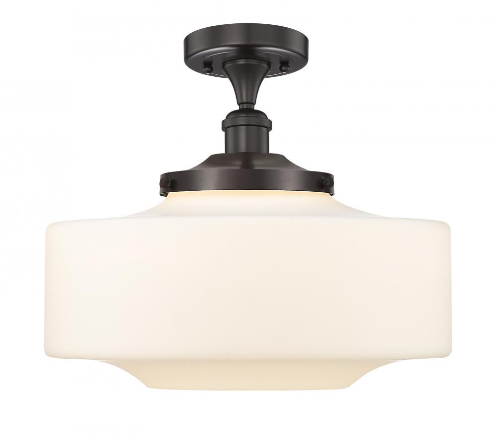 Bridgeton - 1 Light - 16 inch - Oil Rubbed Bronze - Semi-Flush Mount