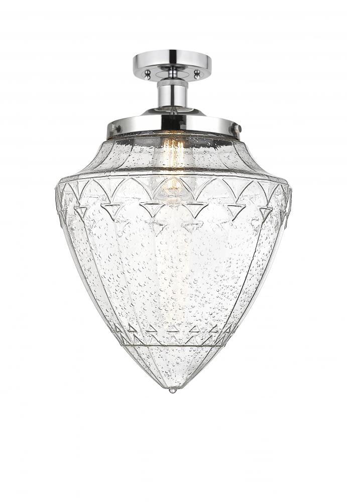 Bridgeton - 1 Light - 12 inch - Polished Chrome - Semi-Flush Mount