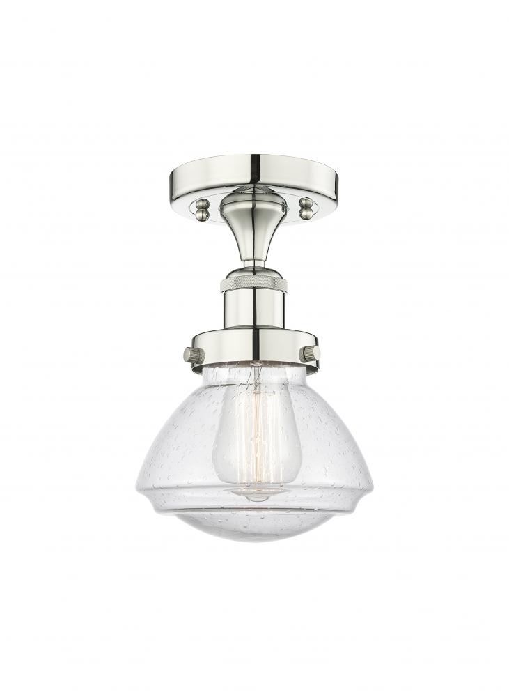 Olean - 1 Light - 7 inch - Polished Nickel - Semi-Flush Mount