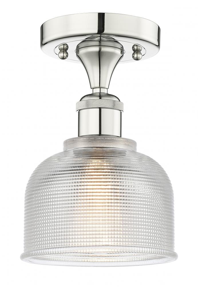 Dayton - 1 Light - 6 inch - Polished Nickel - Semi-Flush Mount