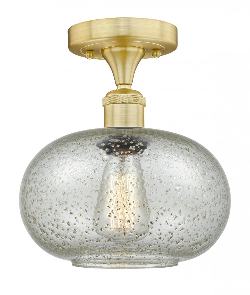 Gorham - 1 Light - 10 inch - Satin Gold - Semi-Flush Mount