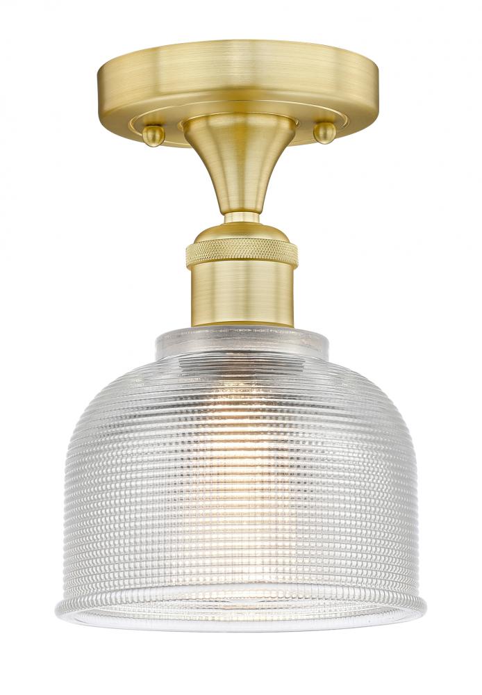 Dayton - 1 Light - 6 inch - Satin Gold - Semi-Flush Mount