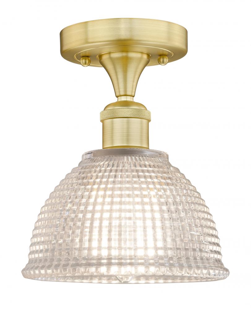 Arietta - 1 Light - 8 inch - Satin Gold - Semi-Flush Mount