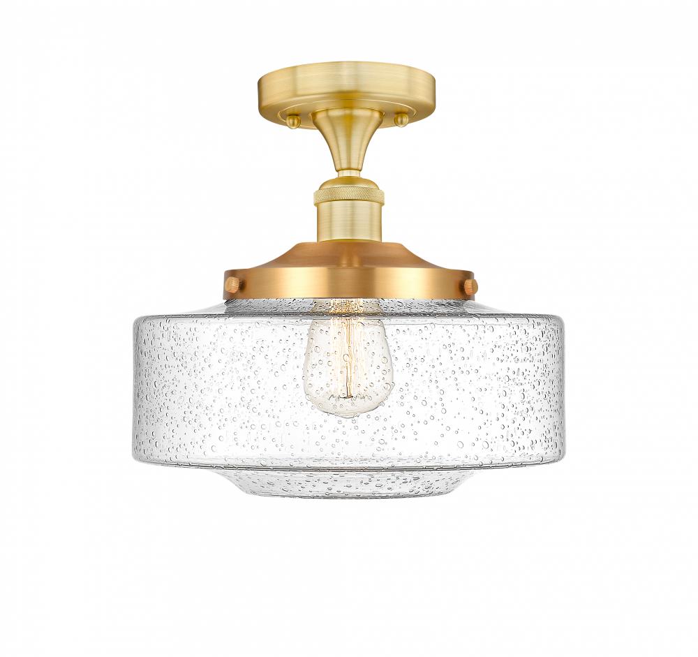 Bridgeton - 1 Light - 12 inch - Satin Gold - Semi-Flush Mount