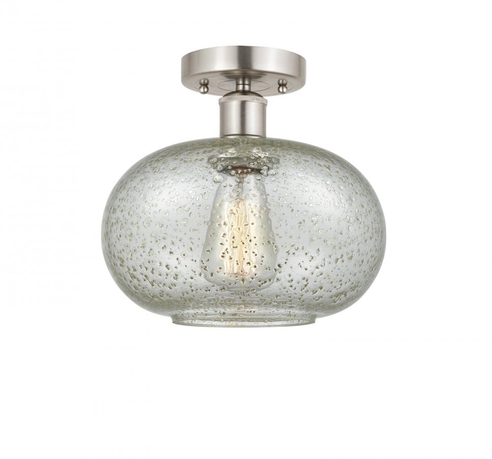 Gorham - 1 Light - 10 inch - Brushed Satin Nickel - Semi-Flush Mount