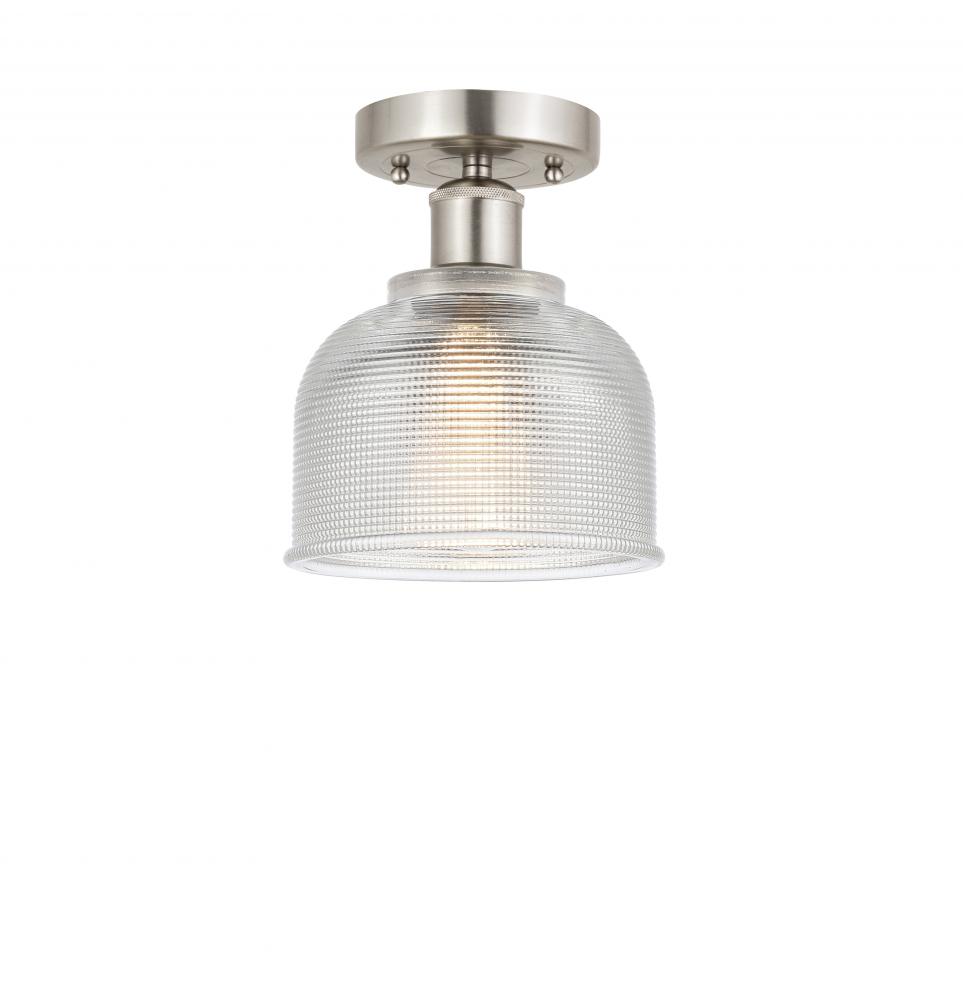 Dayton - 1 Light - 6 inch - Brushed Satin Nickel - Semi-Flush Mount