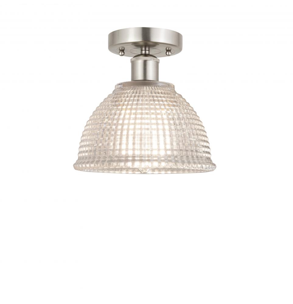 Arietta - 1 Light - 8 inch - Brushed Satin Nickel - Semi-Flush Mount