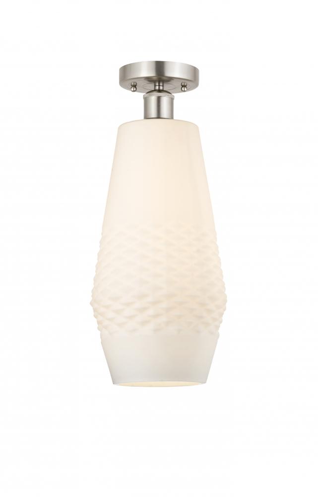 Windham - 1 Light - 7 inch - Brushed Satin Nickel - Flush Mount