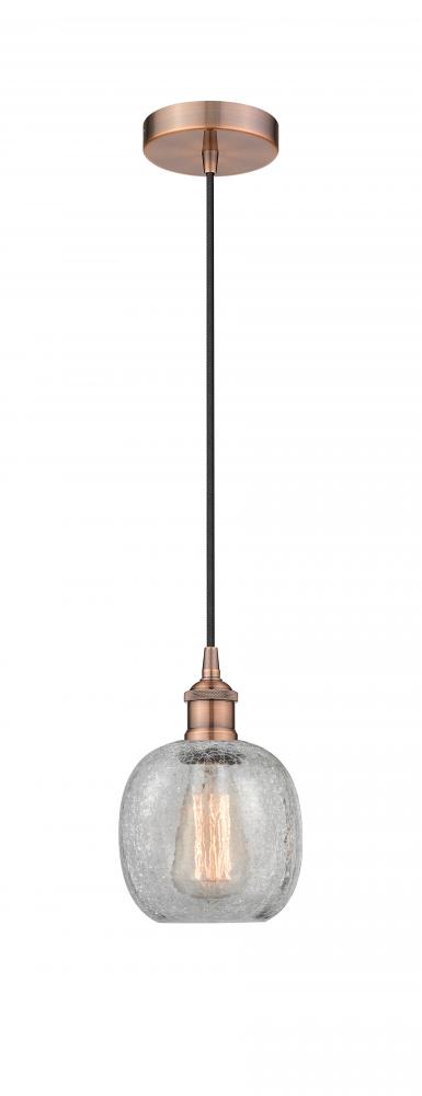 Belfast - 1 Light - 6 inch - Antique Copper - Cord hung - Mini Pendant
