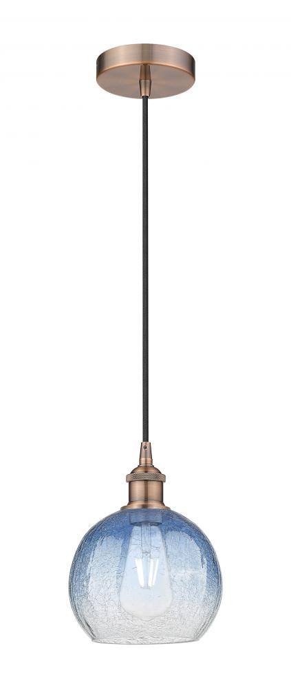 Brookhaven Globe - 1 Light - 8 inch - Antique Copper - Cord hung - Mini Pendant