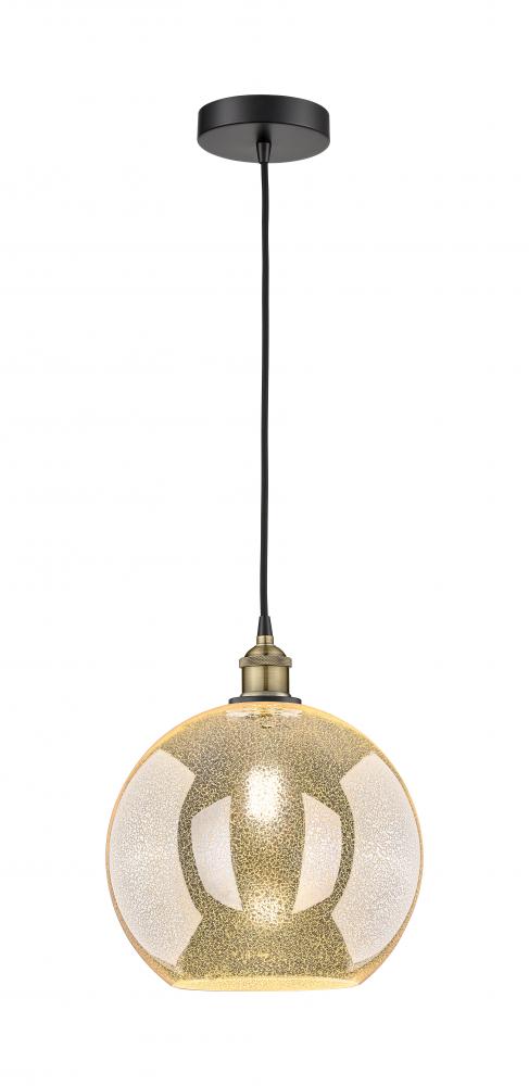 Athens - 1 Light - 12 inch - Black Antique Brass - Cord hung - Mini Pendant