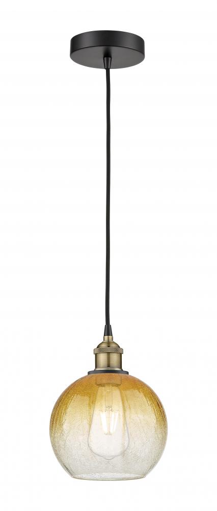 Brookhaven Globe - 1 Light - 8 inch - Black Antique Brass - Cord hung - Mini Pendant