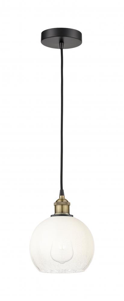 Brookhaven Globe - 1 Light - 8 inch - Black Antique Brass - Cord hung - Mini Pendant