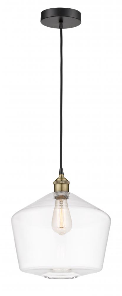 Cindyrella - 1 Light - 12 inch - Black Antique Brass - Cord hung - Mini Pendant