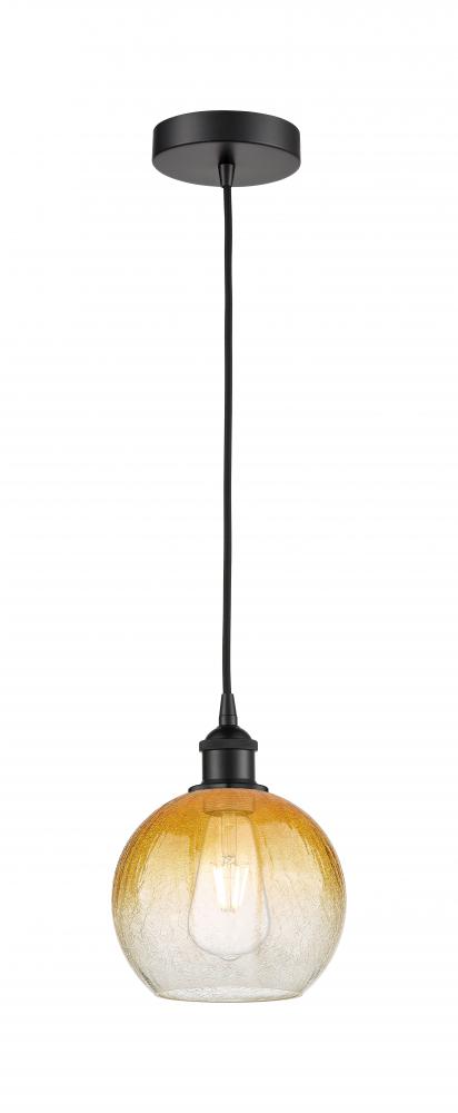 Brookhaven Globe - 1 Light - 8 inch - Matte Black - Cord hung - Mini Pendant