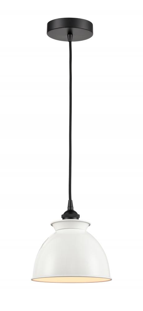 Adirondack - 1 Light - 8 inch - Matte Black - Cord hung - Mini Pendant