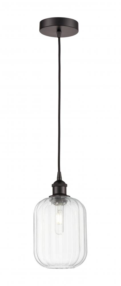Preston Cylinder - 1 Light - 7 inch - Oil Rubbed Bronze - Cord hung - Mini Pendant