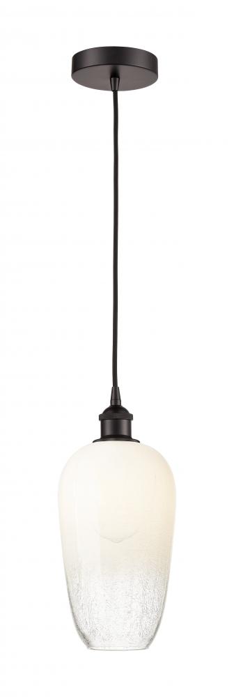 Brookhaven Flute - 1 Light - 7 inch - Oil Rubbed Bronze - Cord hung - Mini Pendant