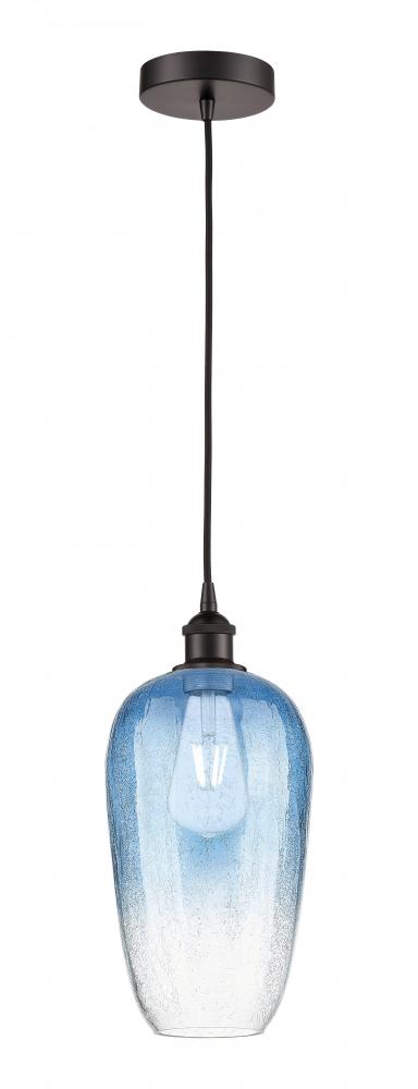 Brookhaven Flute - 1 Light - 7 inch - Oil Rubbed Bronze - Cord hung - Mini Pendant