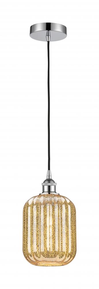 Preston Cylinder - 1 Light - 7 inch - Polished Chrome - Cord hung - Mini Pendant