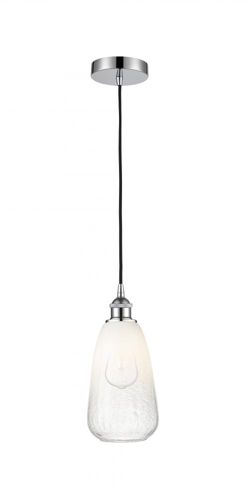 Brookhaven Almond - 1 Light - 6 inch - Polished Chrome - Cord hung - Mini Pendant