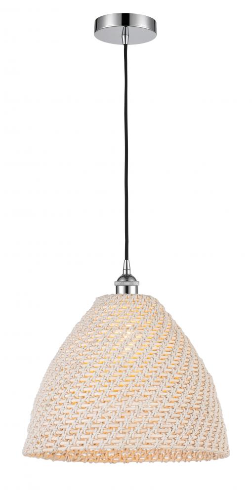 Bristol Natural - 1 Light - 6 inch - Polished Chrome - Cord hung - Mini Pendant