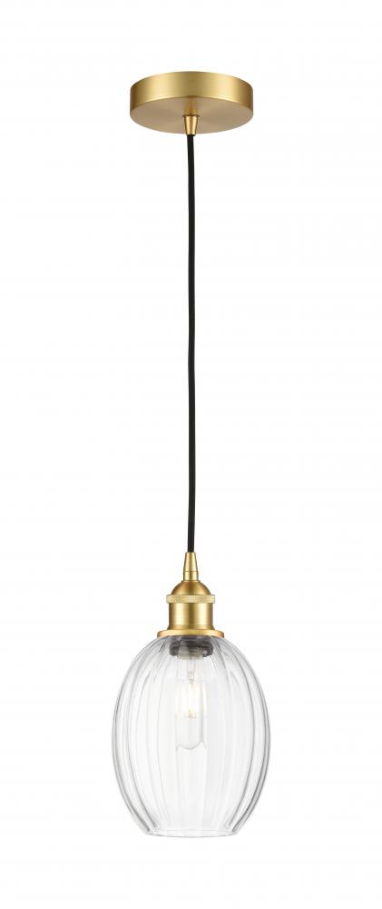 Preston Bulb - 1 Light - 6 inch - Satin Gold - Cord hung - Mini Pendant