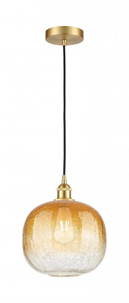 Brookhaven Sphere - 1 Light - 11 inch - Satin Gold - Cord hung - Mini Pendant