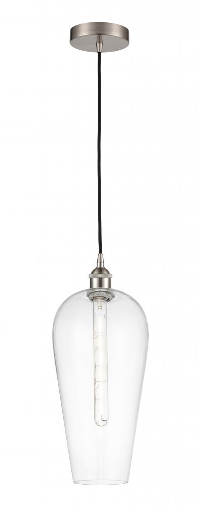 Chelsea - 1 Light - 8 inch - Brushed Satin Nickel - Cord hung - Mini Pendant