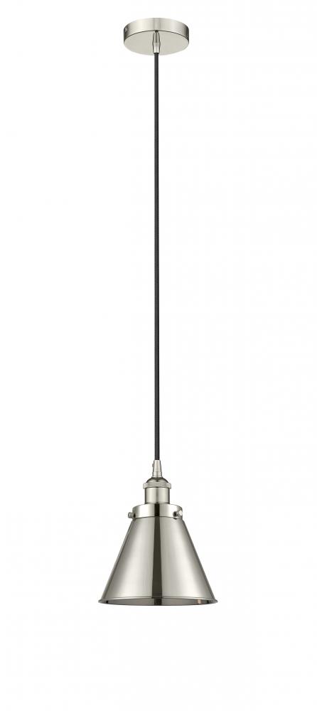 Appalachian - 1 Light - 8 inch - Polished Nickel - Mini Pendant