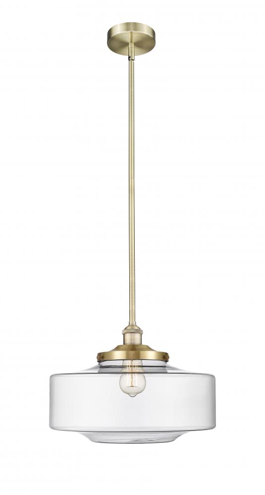 Bridgeton - 1 Light - 16 inch - Antique Brass - Stem Hung - Mini Pendant